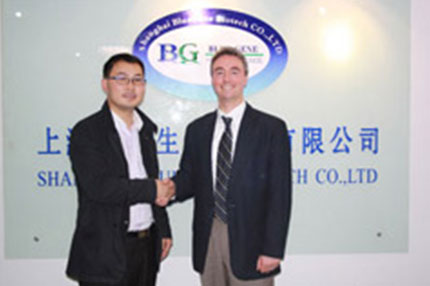 Kamiya Biomedical Company Vice President Mr Colin Getty Visited BlueGene