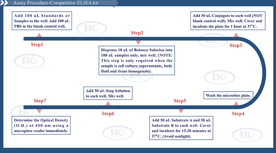 Summary of the Assay Procedure for Bovine Alkaline Phosphatase ELISA kit